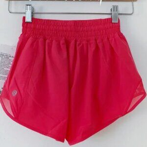 Lululemon Hotty Hot High-Rise Short  4"  SIZE 4 LIP GLOSS PINK Running NWT